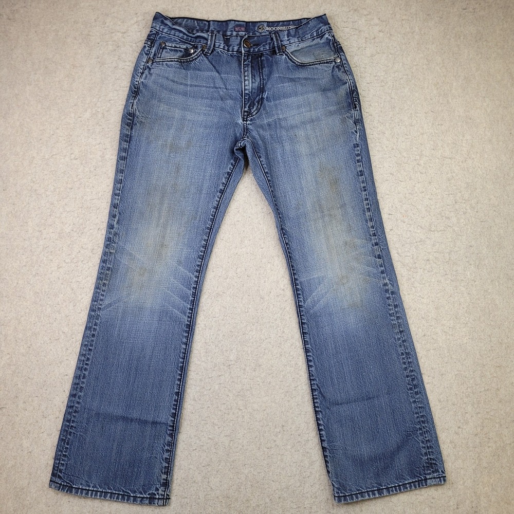 Moonshine Spirit Jeans‎ Brad Paisley 32x32 Blue Distressed Bootcut READ